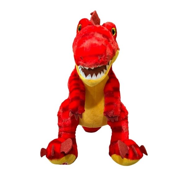 Build A Bear Red Dinosaur T Rex Velociraptor Raptor Plush Stuffed Animal 19 Inch - Picture 1 of 9